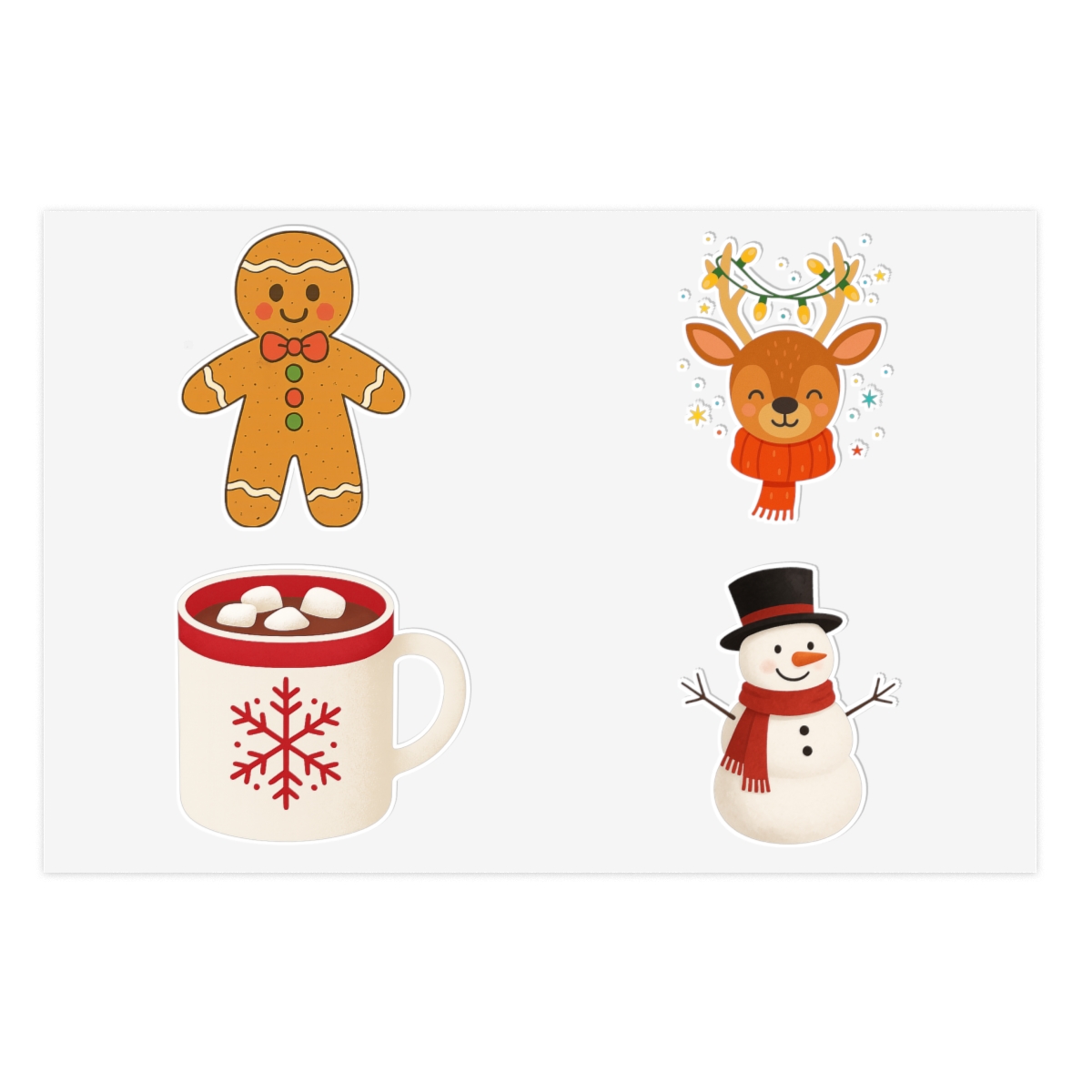 Holiday Cookie, Reindeer & Cocoa Sticker Sheet