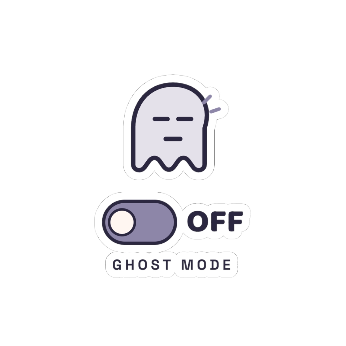 Ghost Mode OFF Kiss-Cut Vinyl Sticker